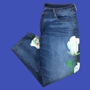 Fashion Nova Dark Wash‎ Flower Jean Pants Men’s 38 x 26